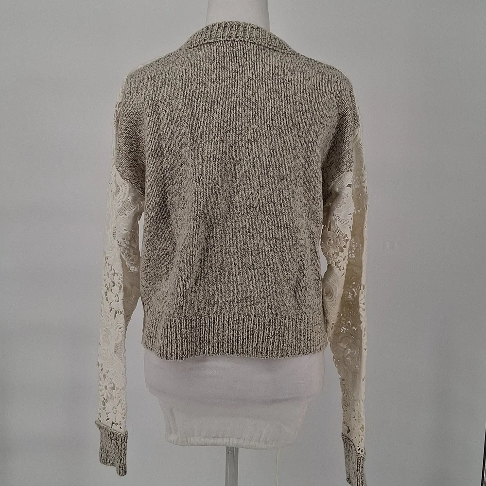 SEE BY CHLOE Women’s Lace Pullover Sweater Milk Color Size Medium - Picture 7 of 13